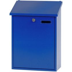 V-part brievenbus 31024940 gegalvaniseerd staal blauw