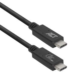 Usb-c-kabel act ac7402 zwart 2 m