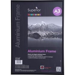 Seco fotolijst a3 - 29.7 x 42cm - zwart geborsteld aluminium - 11mm frame