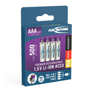Afbeelding laden in galerijviewer, Abi usb oplaadbare batterijen aaa met oplaadkabel
