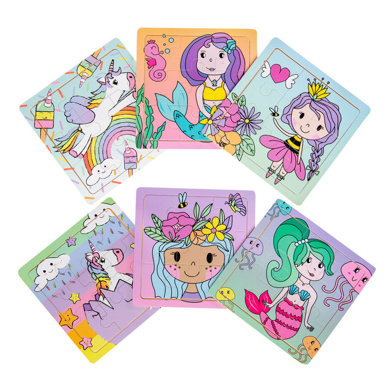 Afbeelding laden in galerijviewer, Duckiez houten puzzel (prinses, eenhoorn of zeemeermin)
