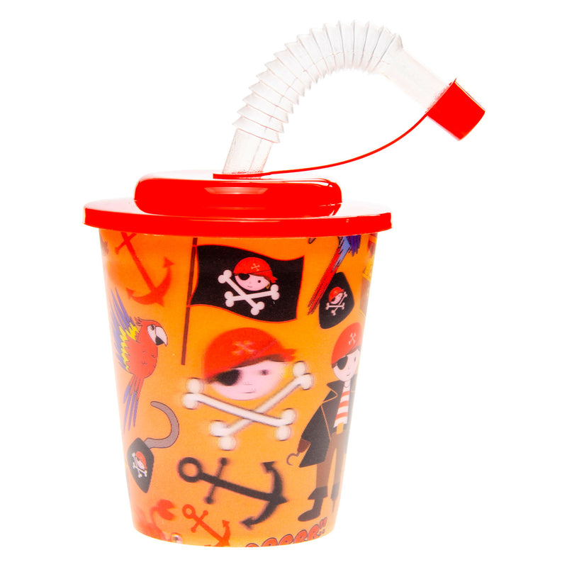 Afbeelding laden in galerijviewer, Duckiez beker met deksel en rietje piraat, 12st.
