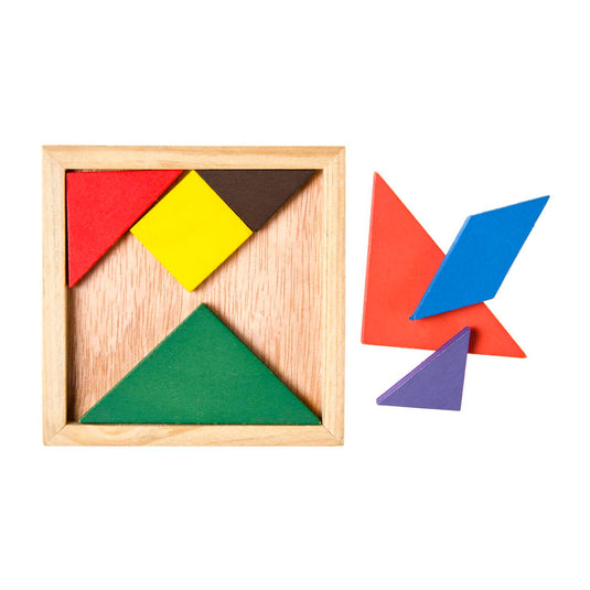 Duckiez houten tangram puzzel, 7st.