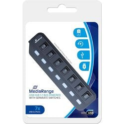 Usb-hub mediarange mrcs504 7 x usb 2.0 zwart