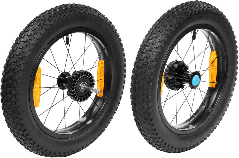 Afbeelding laden in galerijviewer, Cube fat wheels for double bicycle trailers
