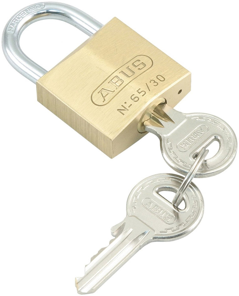 Afbeelding laden in galerijviewer, Abus Messing hangslot 65 50mm Goud - 7 cm
