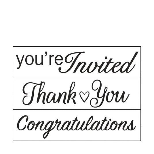 Darice • embossing sjabloon spreuken ll