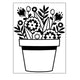 Darice • embossing sjabloon bloemen in pot