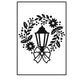 Darice • embossing template 10.8x14.6cm lamp and wreath