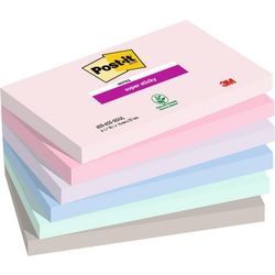 Post-it memoblok 3m 655-6ss super sticky 76x127mm soul 6 stuks