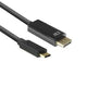 Act connectivity usb-c naar displayport kabel (zwart, 2 meter, ac7325, 60hz 4k (2160p))