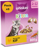 Whiskas kattenbrokken - junior - kip - doos 5x800g