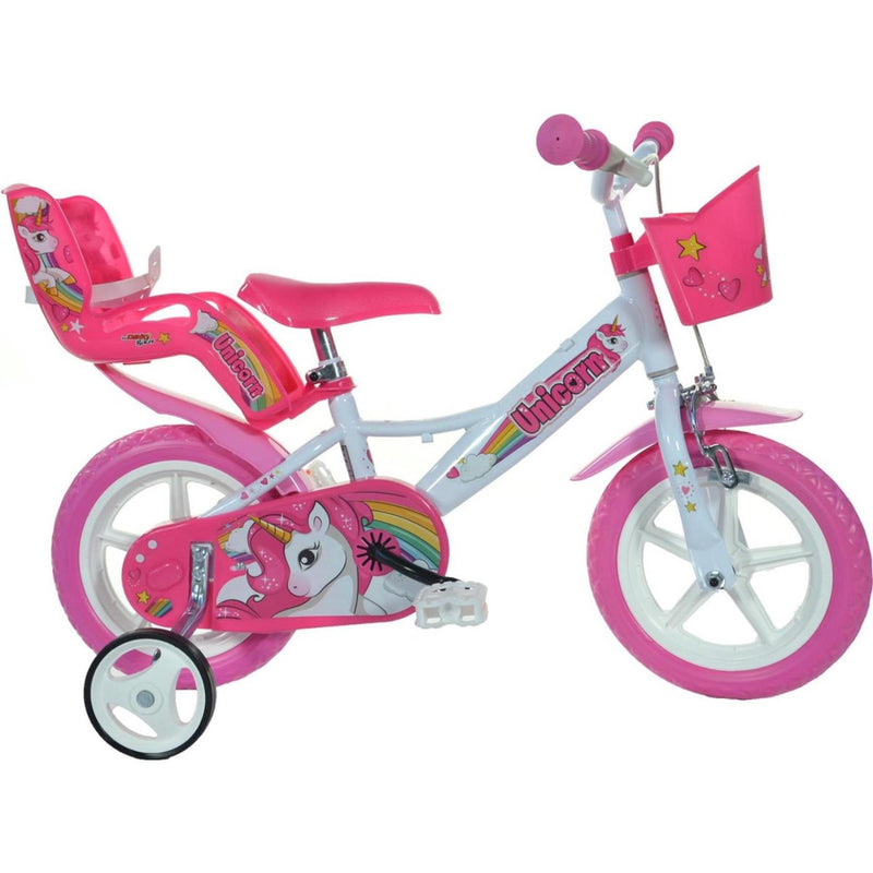 Afbeelding laden in galerijviewer, Dino kinderfiets unicorn 12 inch
