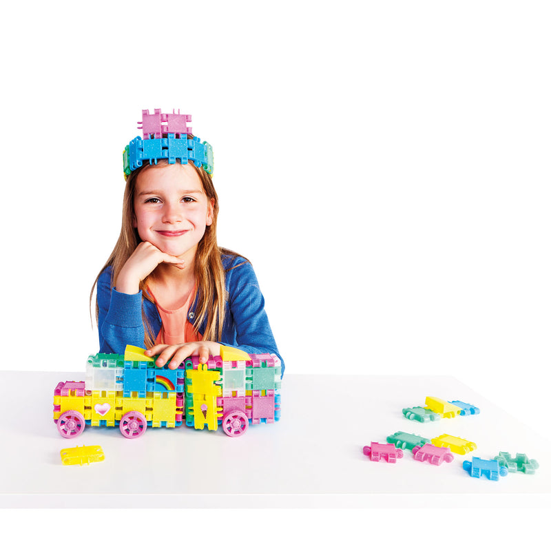 Afbeelding laden in galerijviewer, Clics bouwblokken - glitter bouwset 8in1
