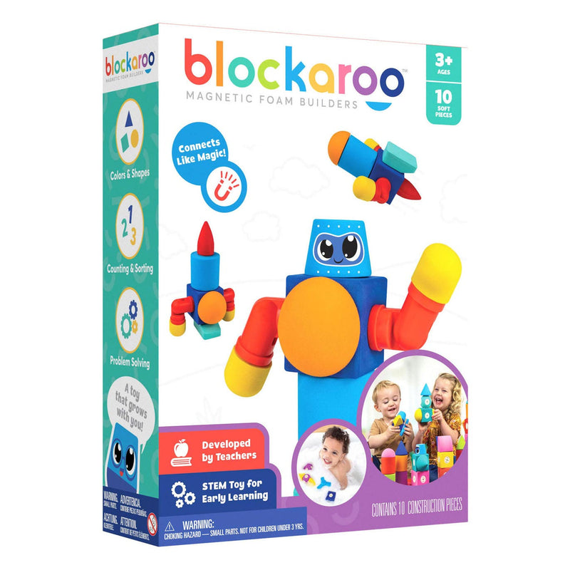 Afbeelding laden in galerijviewer, Blockaroo magnetische foam blokken robot box, 10dlg.
