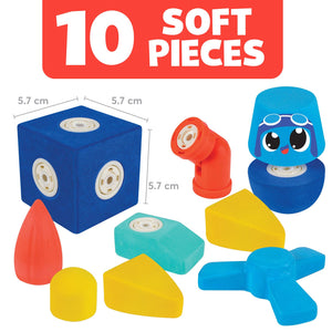 Blockaroo magnetische foam blokken vliegtuig box, 10dlg.