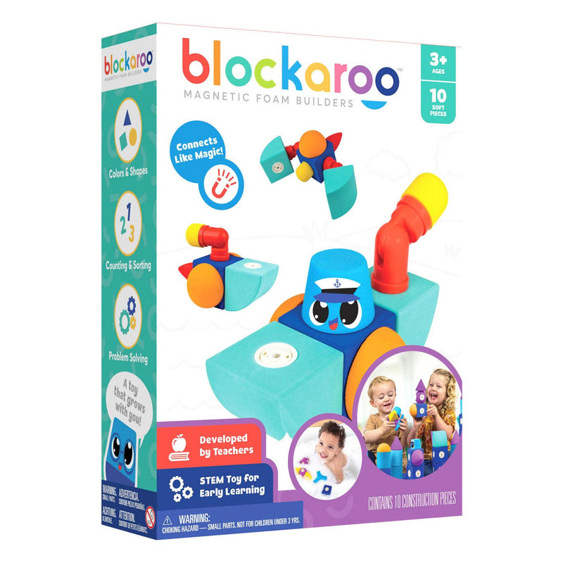 Afbeelding laden in galerijviewer, Blockaroo magnetische foam blokken boot box, 10dlg.
