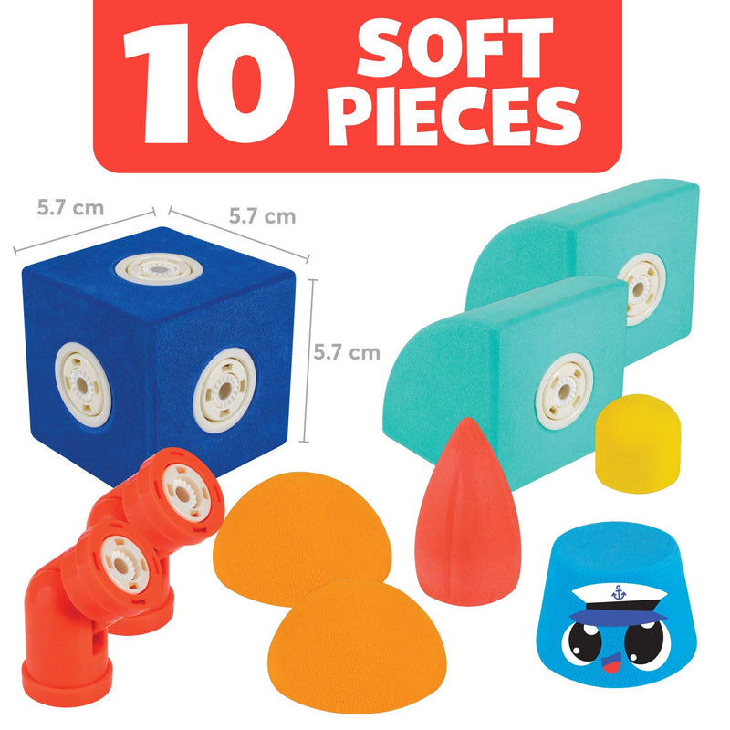 Afbeelding laden in galerijviewer, Blockaroo magnetische foam blokken boot box, 10dlg.
