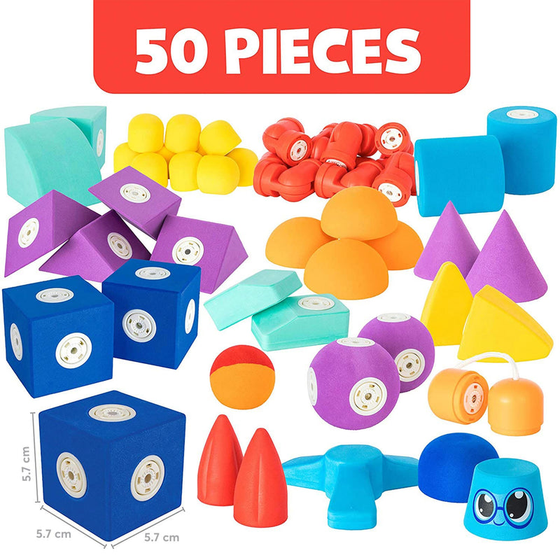 Afbeelding laden in galerijviewer, Blockaroo Magnetische Foam Blokken Builders Box, 50dlg.
