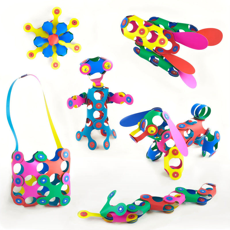 Afbeelding laden in galerijviewer, Clixo Magnetisch Bouwspeelgoed Rainbow Pack, 42dlg.
