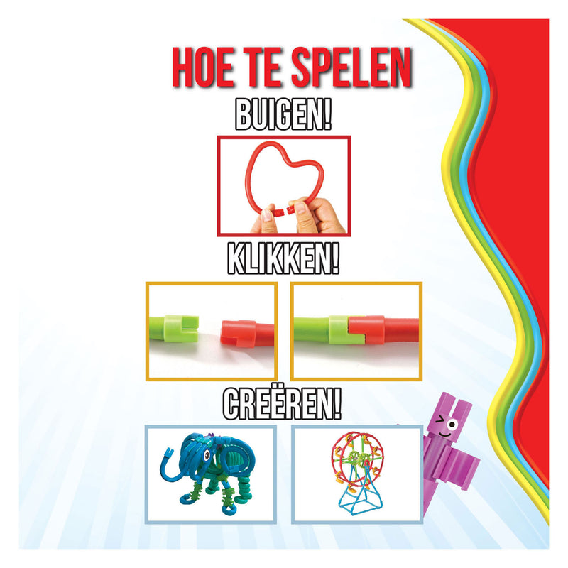 Afbeelding laden in galerijviewer, Clics spaghetteez velociraptor flexibele bouwstaafjes, 34dlg.
