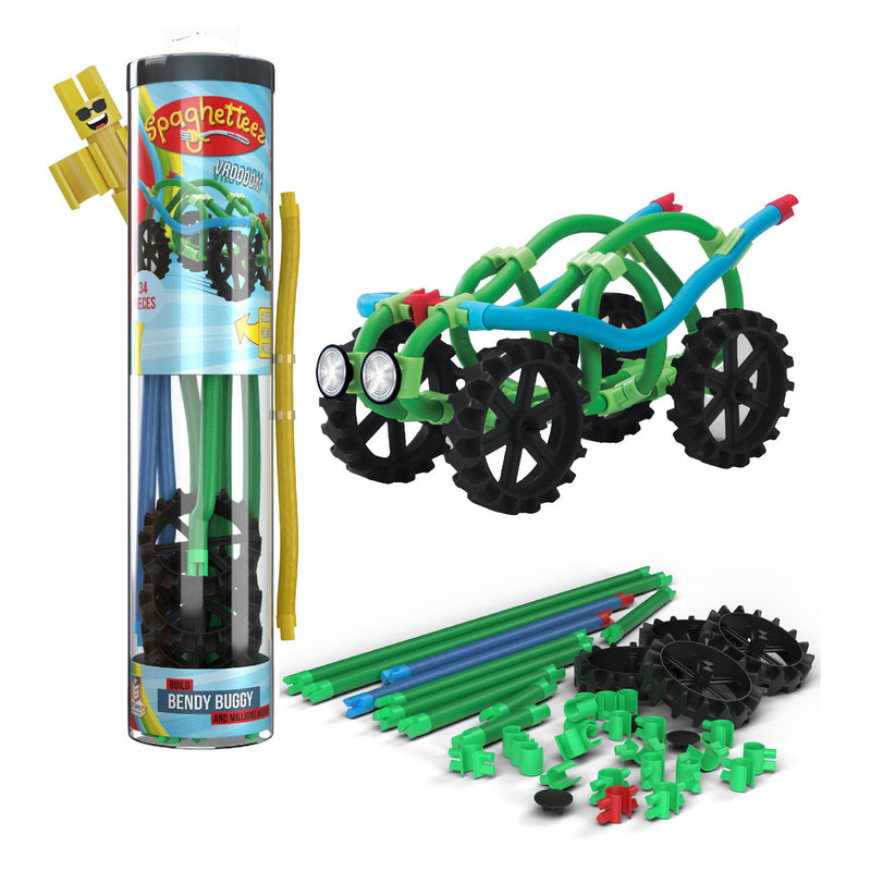 Afbeelding laden in galerijviewer, Clics spaghetteez bendy buggy flexibele bouwstaafjes, 34dlg.
