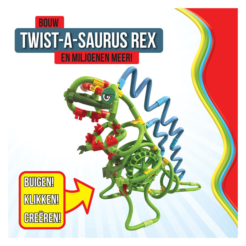 Afbeelding laden in galerijviewer, Clics spaghetteez twist-a-saurus rex flexibele bouwstaafjes, 64dlg.
