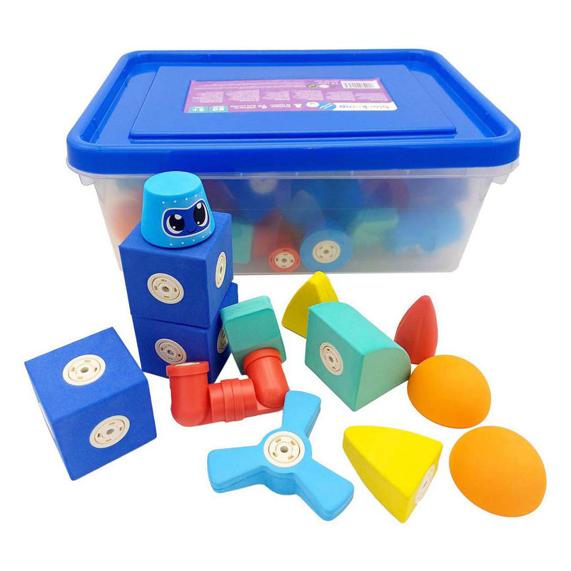 Afbeelding laden in galerijviewer, Blockaroo magnetische foam blokken, 60dlg.
