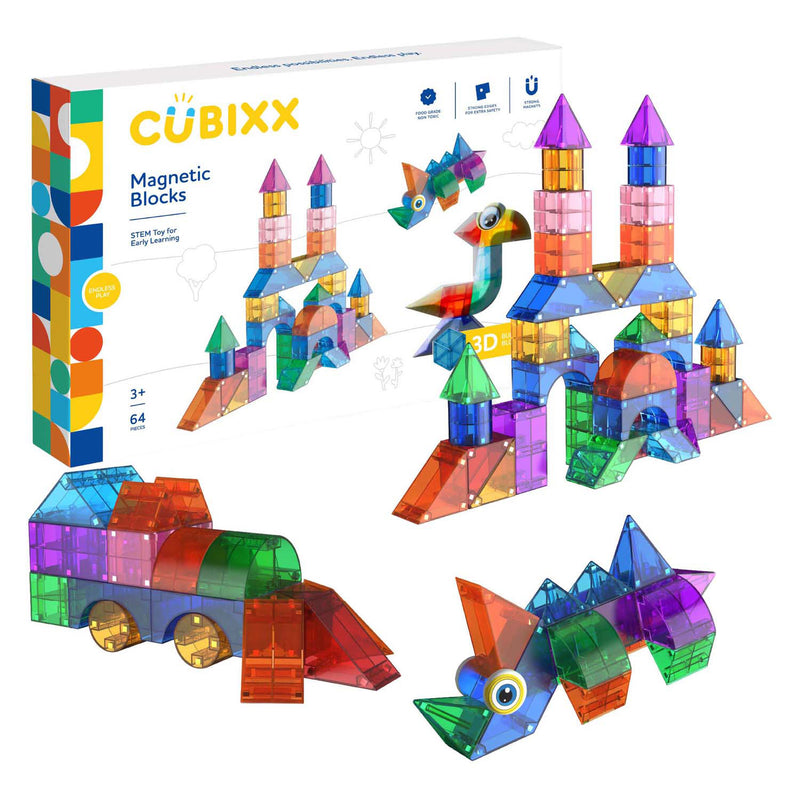 Afbeelding laden in galerijviewer, Clics cubixx magnetische bouwspeelgoed - 64dlg.
