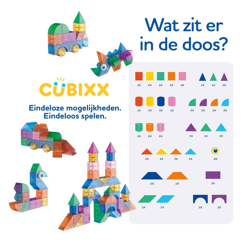 Afbeelding laden in galerijviewer, Clics cubixx magnetische bouwspeelgoed - 64dlg.
