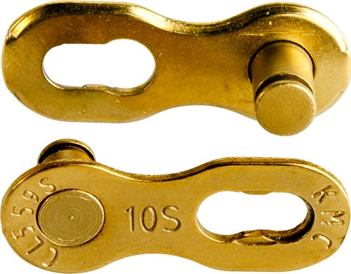Afbeelding laden in galerijviewer, KMC Fietsketting MISSING LINK 10R Goud 5.88mm

