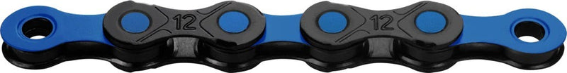 Afbeelding laden in galerijviewer, Kmc ketting dcl12 waxed 12 speed 126 links zwart blauw incl. missinglink
