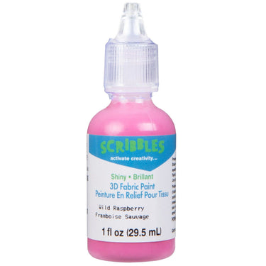 Scribbles • 3d textielverf glanzend 29,5ml wild raspberry