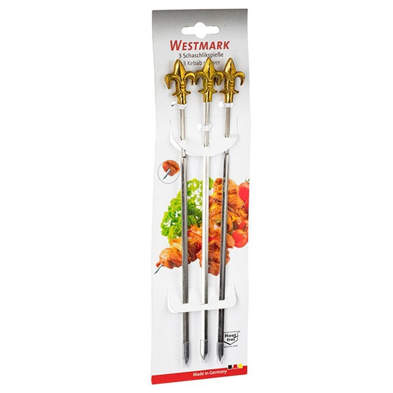 Afbeelding laden in galerijviewer, Westmark lilie vleesspies - rvs - 24 cm - set a 3 stuks
