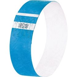 Sigel evenementenbandjes super soft 255x25mm neon blauw 120 stuks