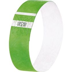 Sigel evenementenbandjes super soft 255x25mm neon groen 120stuks
