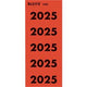 Leitz rugetiket 2025 - zelfklevend - 100 stuks - rood