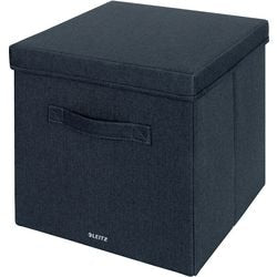 Leitz stoffen opbergdoos met deksel groot, set van 2