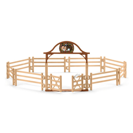 Schleich horse club omheining voor paarden met poort 42434