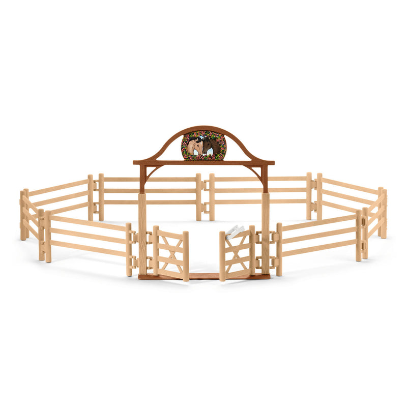 Afbeelding laden in galerijviewer, Schleich horse club omheining voor paarden met poort 42434
