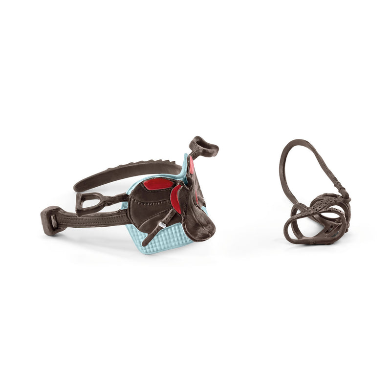 Afbeelding laden in galerijviewer, Schleich HORSE CLUB Zadel en Halster en Cayenne 42489
