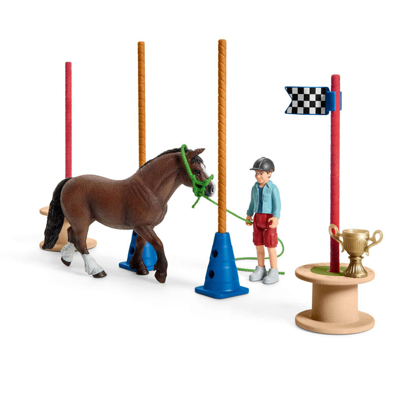 Afbeelding laden in galerijviewer, Schleich HORSE CLUB Pony Behendigheidswedstrijd 42482
