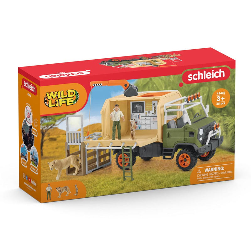 Afbeelding laden in galerijviewer, Schleich wild life grote reddingswagen voor dieren 42475
