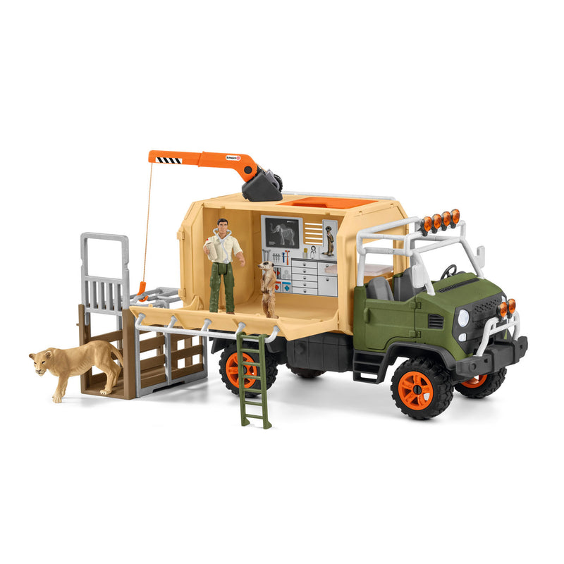 Afbeelding laden in galerijviewer, Schleich wild life grote reddingswagen voor dieren 42475
