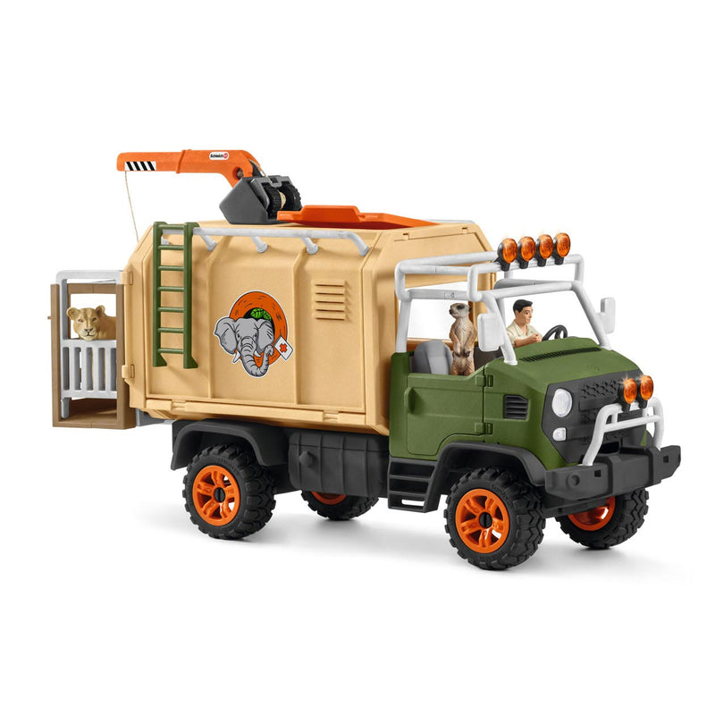 Afbeelding laden in galerijviewer, Schleich wild life grote reddingswagen voor dieren 42475
