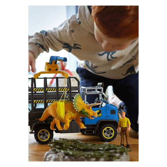 Schleich dinosaurus - dinosauriërs truckmissie - dino speelgoed - kinderspeelgoed voor jongens en meisjes - 4 tot 12 jaar 42565