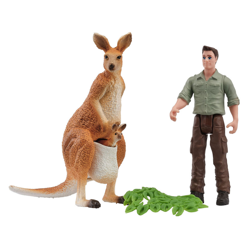 Afbeelding laden in galerijviewer, Schleich wild life kangoeroetour met de ranger 81540
