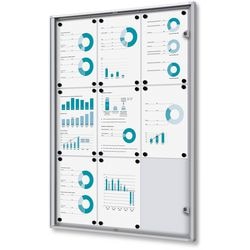 Vergrendelbaar notitiebord showdown scxs9xa4b1 zilver aluminium