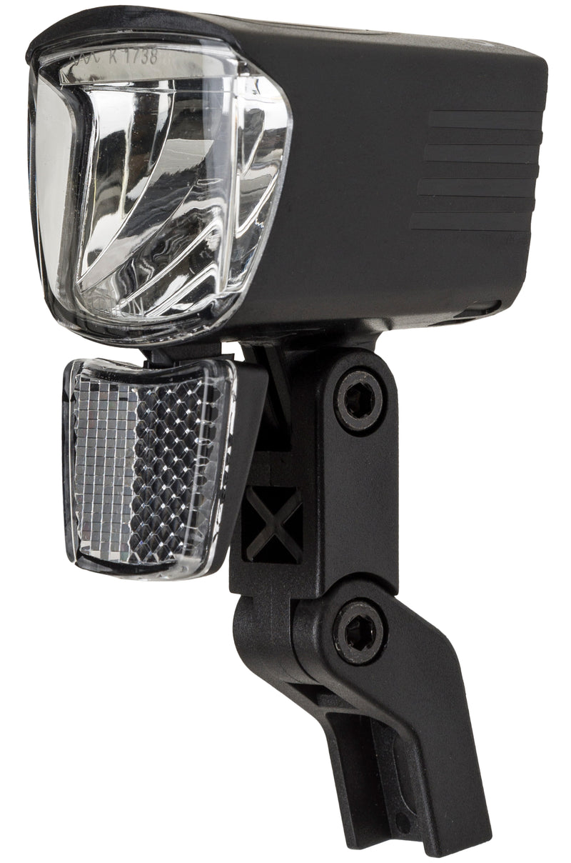 Afbeelding laden in galerijviewer, Cordo spark xl led koplamp - 80 lux - naafdynamo - zwart - 127299
