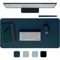 Leitz grote bureau onderlegger 80×40 cm – anti-slip - bureaumat - waterdicht – voor toetsenbord muis - nachtblauw